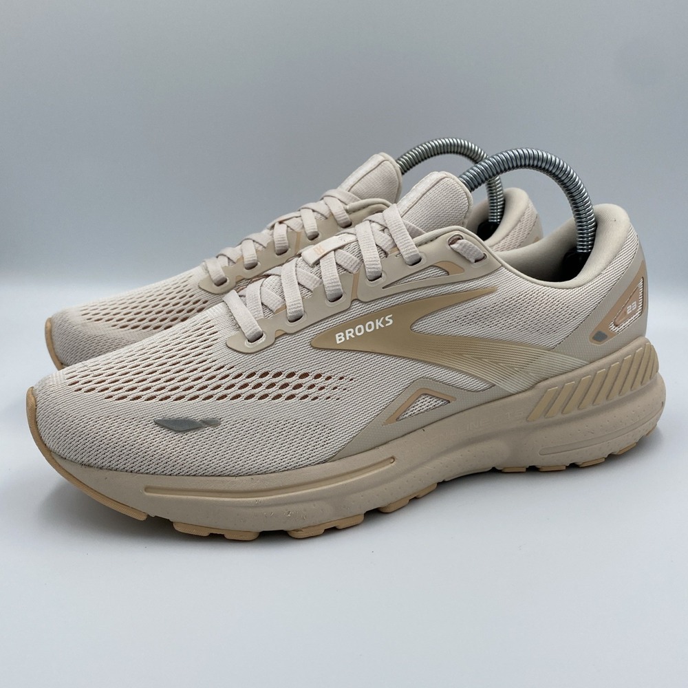 Brooks Adrenaline GTS 23 Women's 9 Peach Almond Beige Running Shoes 1203811B259